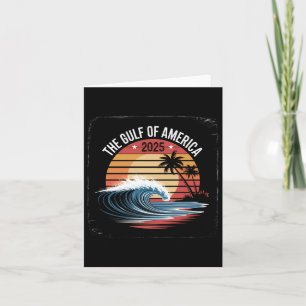 Sunset Gulf Of Usa America Est2025 American Flag G Card