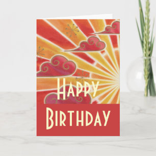 Sunset 'Happy Birthday'' card