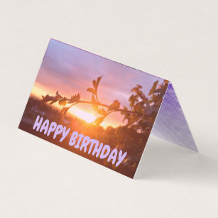 Sunset Happy Birthday Card 25 Pack