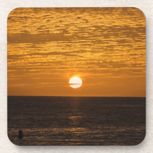 Sunset hard plastic coasters