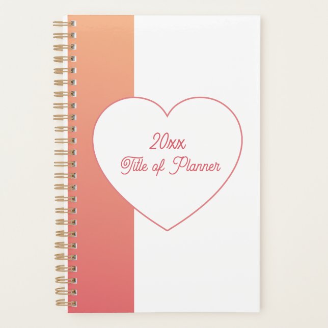 Sunset Hearts Planner (Front)
