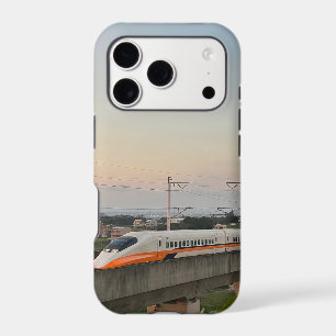 Sunset High-Speed Train: Modern Rail Landscape