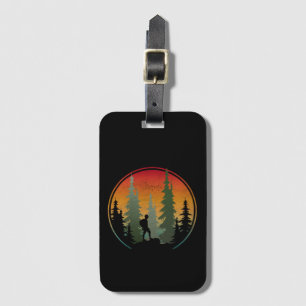 Sunset Hiking Nature Forest Luggage Tag