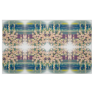 Sunset Hollyhock Fabric