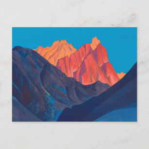 Sunset, Holy mountains series by Nicholas Roerich Postcard