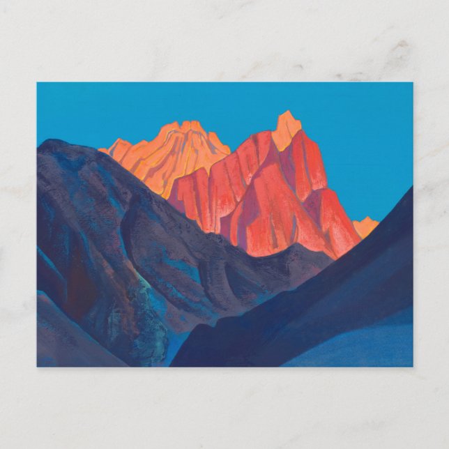 Sunset, Holy mountains series by Nicholas Roerich Postcard (Front)
