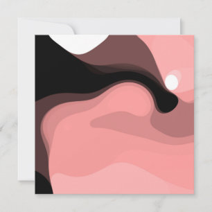 Sunset Horizon: Abstract Pink, Black & White