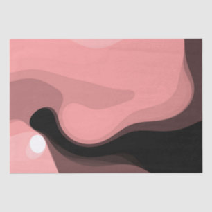Sunset Horizon: Abstract Pink, Black & White Tissue Paper