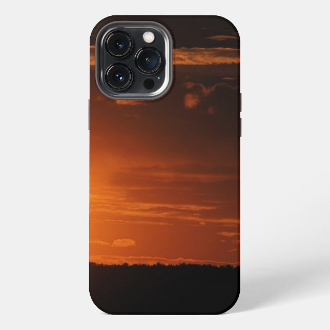 Sunset-horizon-clouds-forest- iPhone Case (Back)