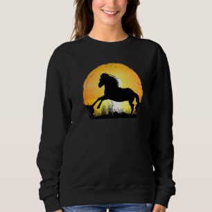 Sunset Horse Breed Silhouette  Appaloosa Sweatshirt
