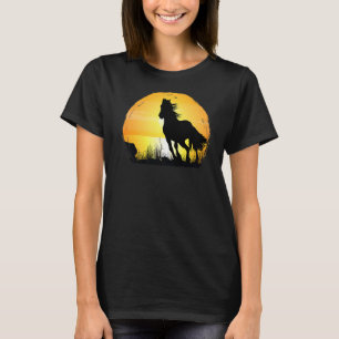 Sunset Horse Breed Silhouette Arabian T-Shirt