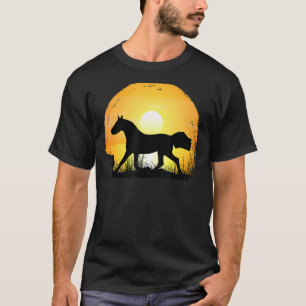 Sunset Horse Breed Silhouette   Holsteiner Horse T-Shirt
