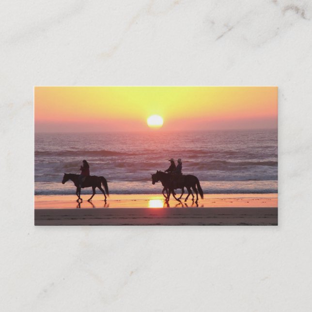 Sunset Horse Business Card (Front)
