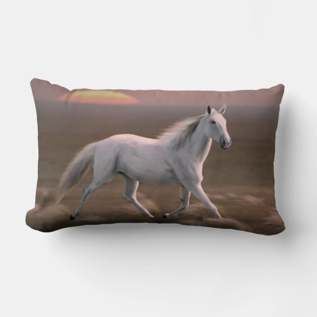 Sunset Horse Lumbar Cushion (Front)