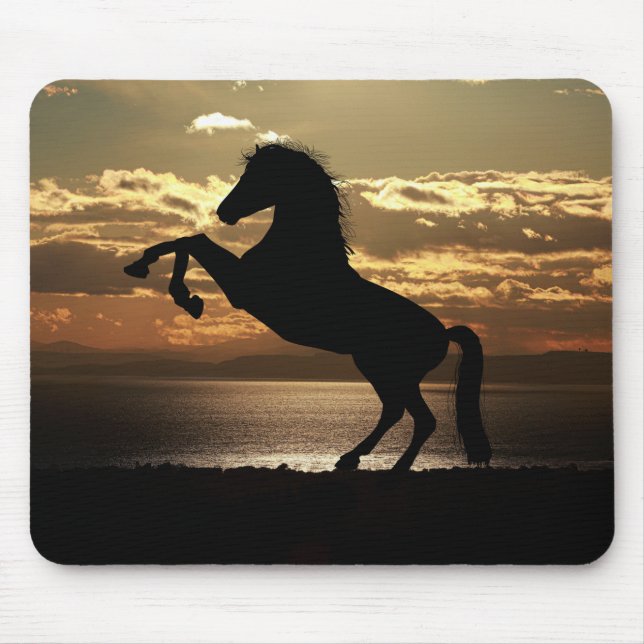 sunset horse mouse pad (Front)