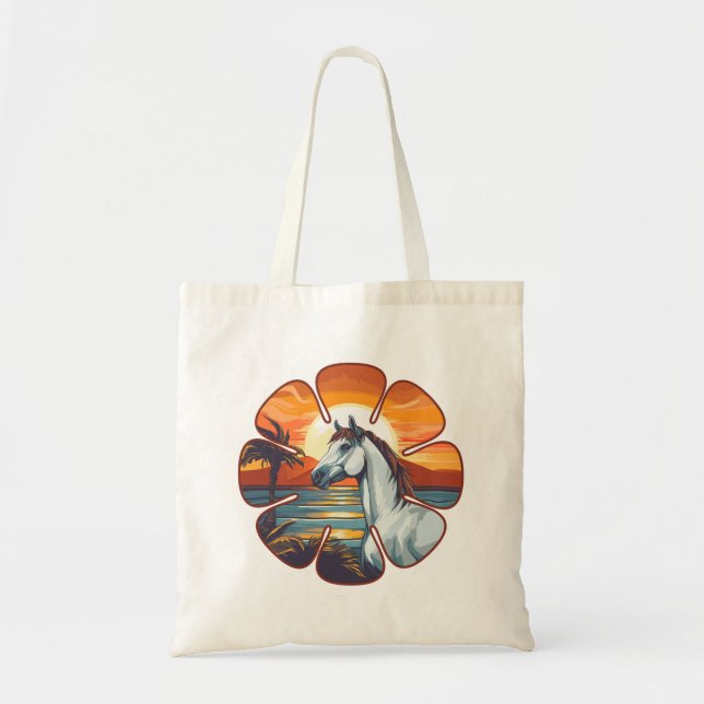 Sunset Horse Tote Bag (Front)