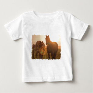 Sunset Horses  Baby T-Shirt
