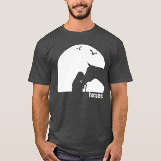 Sunset Horses Riding Best Friends T-Shirt