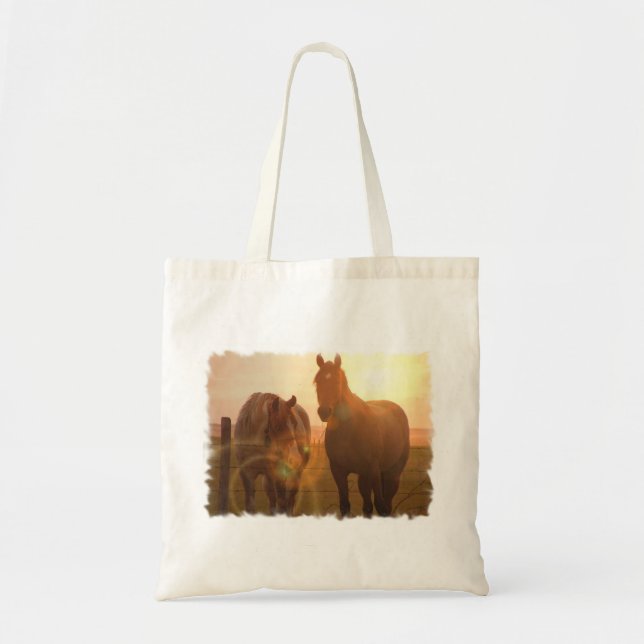 Sunset Horses  Small Bag (Front)