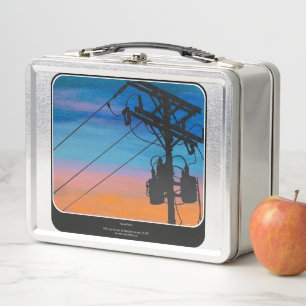 'Sunset Hum' Painting on a Metal Lunch Box