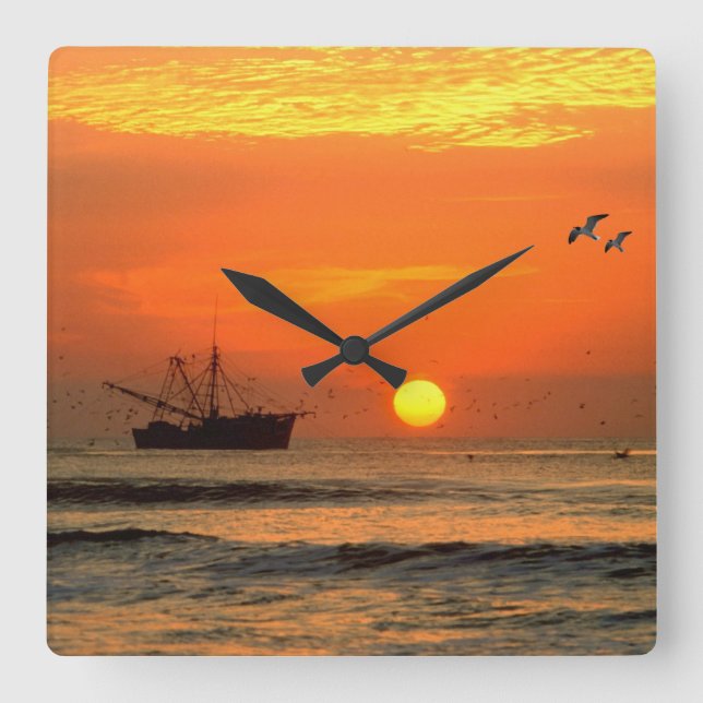 Sunset image for Square-Wall-Clock Square Wall Clock (Front)