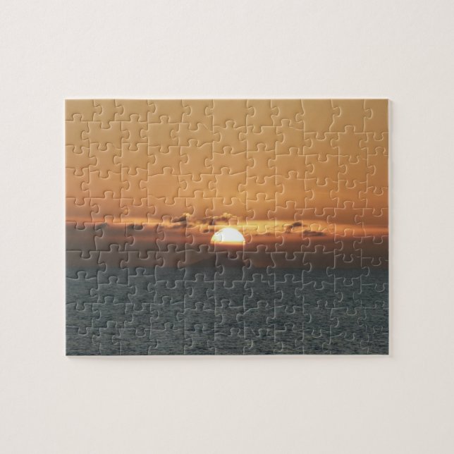 Sunset in Antigua I Seascape Photography Jigsaw Puzzle (Horizontal)
