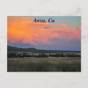 Sunset In Anza, CA Postcard