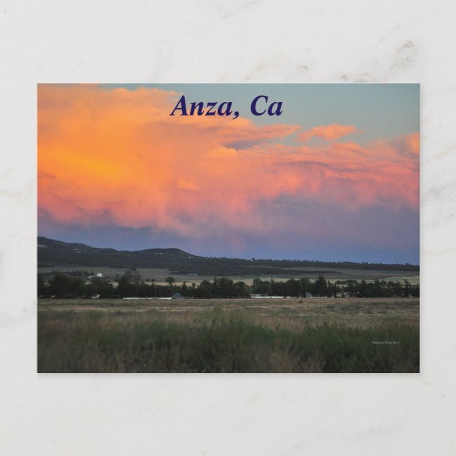 Sunset In Anza, CA Postcard (Front)