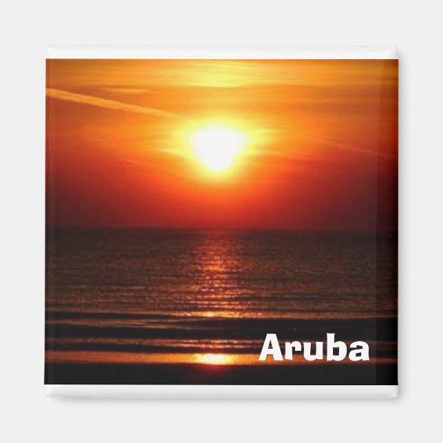 sunset in Aruba Magnet (Front)