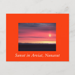 Sunset in Arviat, Nunavut Postcard