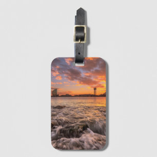 Sunset In Barcelona Luggage Tag