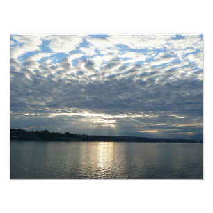 Sunset in British Columbia Canadian Seascape Photo Print