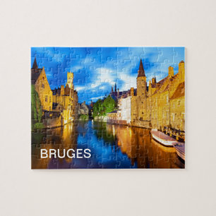 Sunset in Bruges. Belgium Jigsaw Puzzle