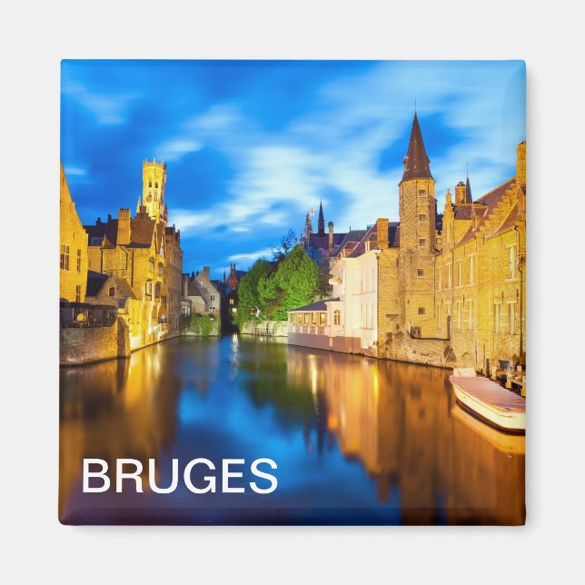 Sunset in Bruges. Belgium Magnet (Front)