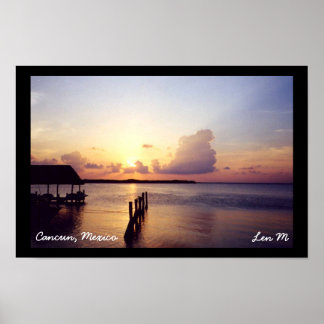 Sunset in Cancun Poster