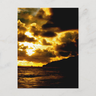 Sunset in Carate, Costa Rica Postcard