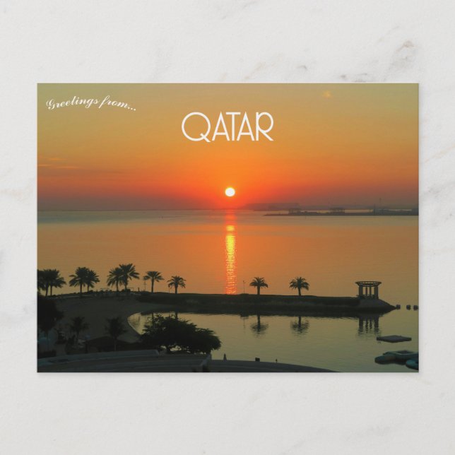 Sunset in Doha Qatar Postcard (Front)