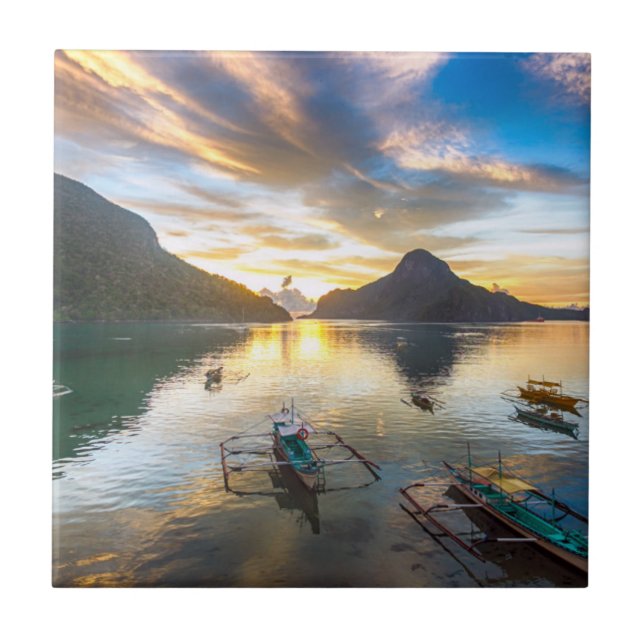 Sunset in El Nido Ceramic Tile (Front)
