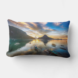 Sunset in El Nido Lumbar Cushion