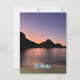 Sunset in El Nido Postcard