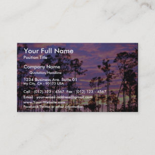 Sunset in Everglades National Park, Florida, U.S.A Business Card