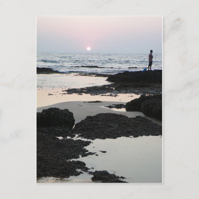 sunset in Goa Postcard (Front)