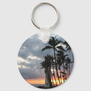 Sunset in Hawaii Key Ring