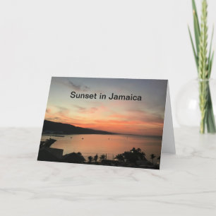 Sunset in Jamaica Card