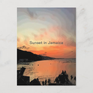Sunset in Jamaica Postcard