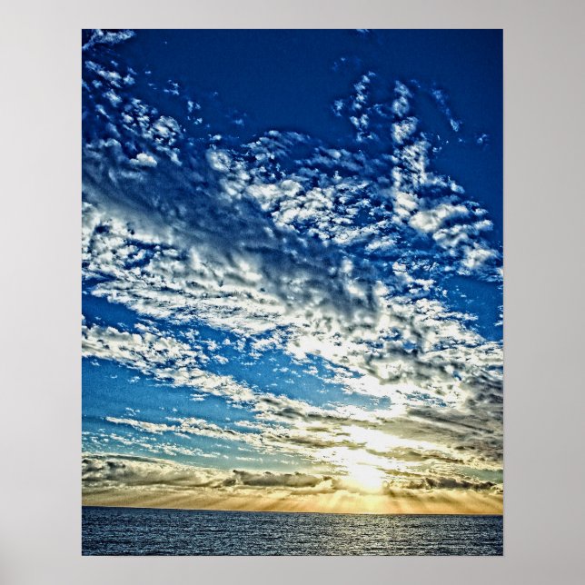 Sunset in Liguria - the Cinque Terre, Italy Poster (Front)