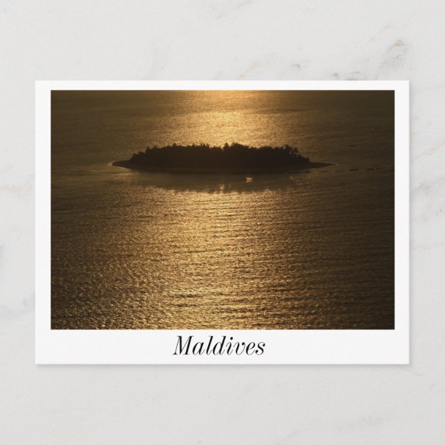 Sunset in Maldives Postard Postcard (Front)