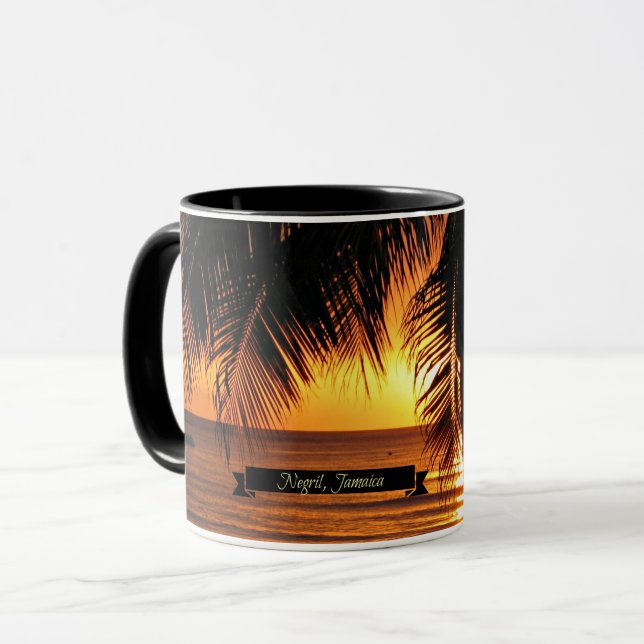 Sunset in Negril, Jamaica Mug (Front Left)