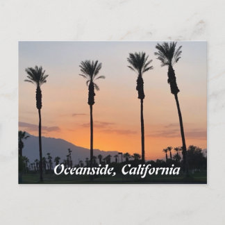 Sunset in Oceanside California Postcard