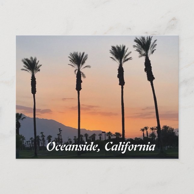 Sunset in Oceanside California  Postcard (Front)